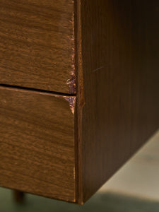 1960s Rattan Front Formica Desk