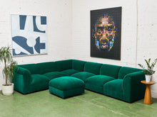 Load image into Gallery viewer, Kelly Green Vintage Modular Sectional
