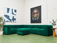 Load image into Gallery viewer, Kelly Green Vintage Modular Sectional
