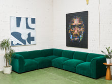 Load image into Gallery viewer, Kelly Green Vintage Modular Sectional
