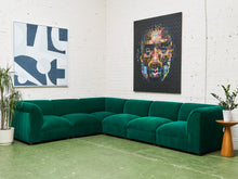 Load image into Gallery viewer, Kelly Green Vintage Modular Sectional
