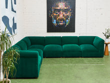 Load image into Gallery viewer, Kelly Green Vintage Modular Sectional
