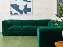 Load image into Gallery viewer, Kelly Green Vintage Modular Sectional
