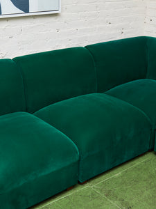 Kelly Green Vintage Modular Sectional