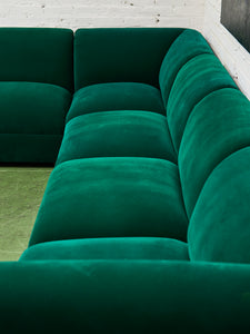 Kelly Green Vintage Modular Sectional