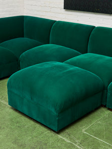 Kelly Green Vintage Modular Sectional
