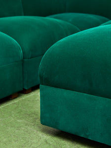 Kelly Green Vintage Modular Sectional