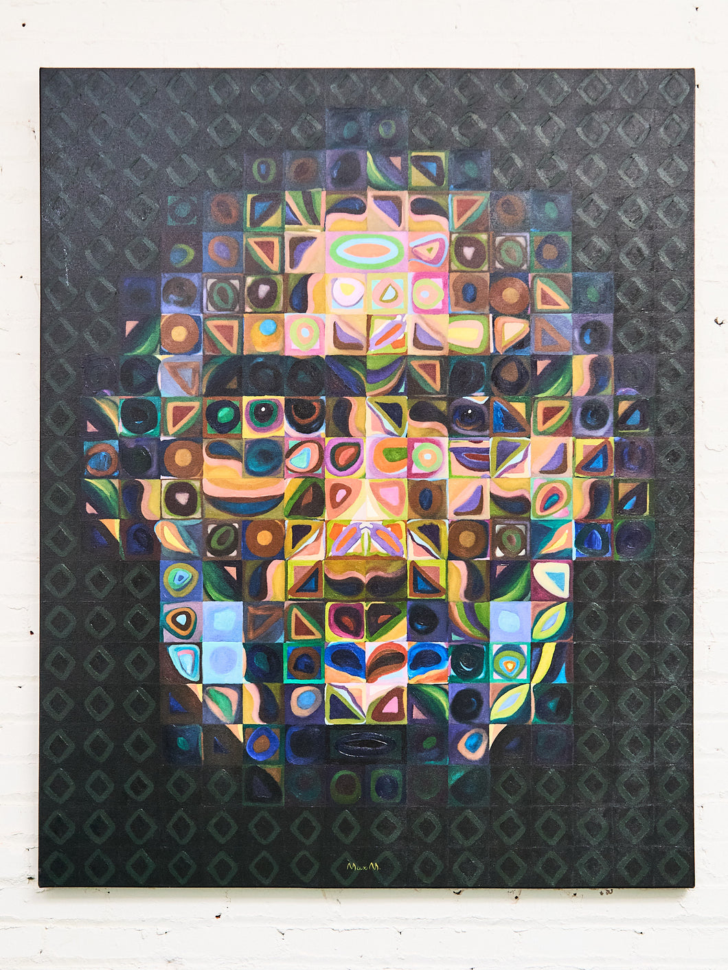 “Focus” Max Moore Painting on Canvas Signed