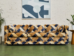 1970s Geometric Vintage Sofa