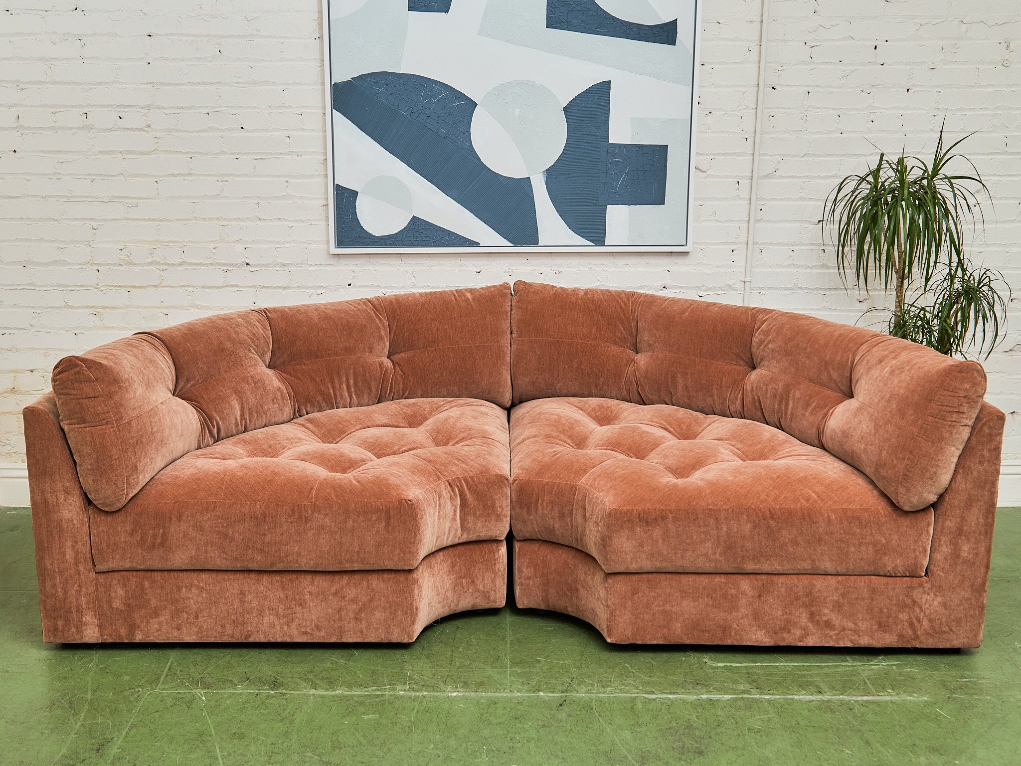 Prima 2 Piece Curved in Amici Ginger – Sunbeam Vintage