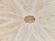 Load image into Gallery viewer, Octagon Travertine 1970s Coffee Table on Pedestal Base
