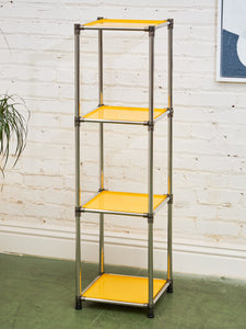 Yellow 4 level Shelf