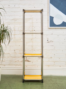 Yellow 4 level Shelf