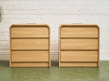 Load image into Gallery viewer, 3 Drawer Blonde Nightstands
