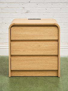 3 Drawer Blonde Nightstands