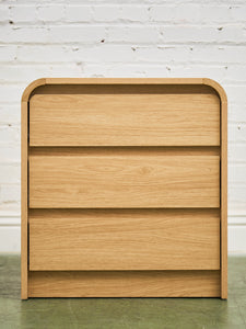3 Drawer Blonde Nightstands