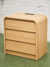 Load image into Gallery viewer, 3 Drawer Blonde Nightstands
