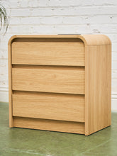 Load image into Gallery viewer, 3 Drawer Blonde Nightstands
