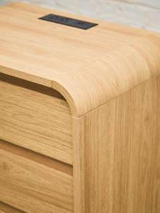 3 Drawer Blonde Nightstands