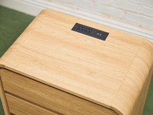 3 Drawer Blonde Nightstands