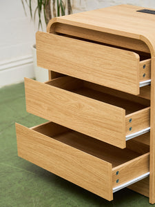 3 Drawer Blonde Nightstands