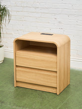 Load image into Gallery viewer, Pair of Double Drawer Blonde Nightstands
