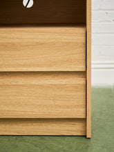 Load image into Gallery viewer, Pair of Double Drawer Blonde Nightstands
