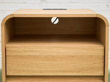 Load image into Gallery viewer, Pair of Double Drawer Blonde Nightstands
