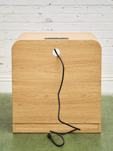 Pair of Double Drawer Blonde Nightstands