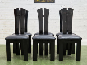 Set of 6 post Modern Dining Chairs