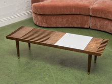 Load image into Gallery viewer, Rustic, Mid-Century Modern Coffee Table with Formica Side Table
