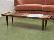 Load image into Gallery viewer, Rustic, Mid-Century Modern Coffee Table with Formica Side Table
