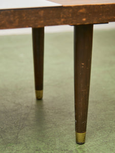 Rustic, Mid-Century Modern Coffee Table with Formica Side Table