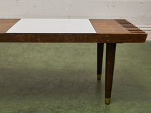 Load image into Gallery viewer, Rustic, Mid-Century Modern Coffee Table with Formica Side Table
