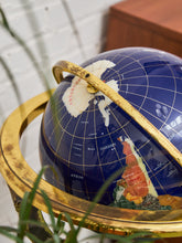 Load image into Gallery viewer, Lapis Stone World Globe on Brass Stand
