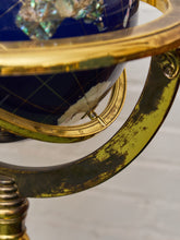 Load image into Gallery viewer, Lapis Stone World Globe on Brass Stand
