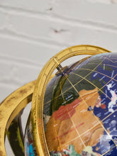 Load image into Gallery viewer, Lapis Stone World Globe on Brass Stand
