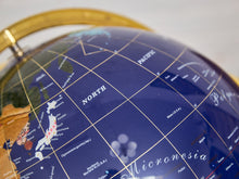 Load image into Gallery viewer, Lapis Stone World Globe on Brass Stand
