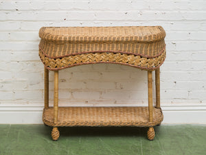 Cottage Chic Rattan Entry Table