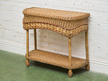 Load image into Gallery viewer, Cottage Chic Rattan Entry Table
