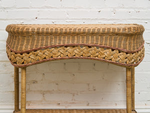Cottage Chic Rattan Entry Table