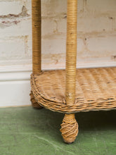 Load image into Gallery viewer, Cottage Chic Rattan Entry Table
