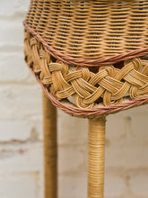Load image into Gallery viewer, Cottage Chic Rattan Entry Table
