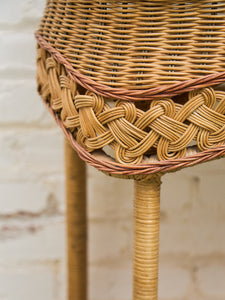Cottage Chic Rattan Entry Table