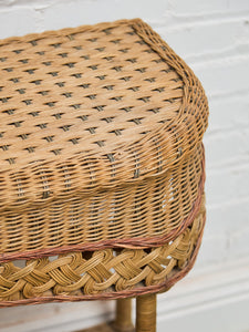 Cottage Chic Rattan Entry Table