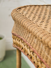 Load image into Gallery viewer, Cottage Chic Rattan Entry Table
