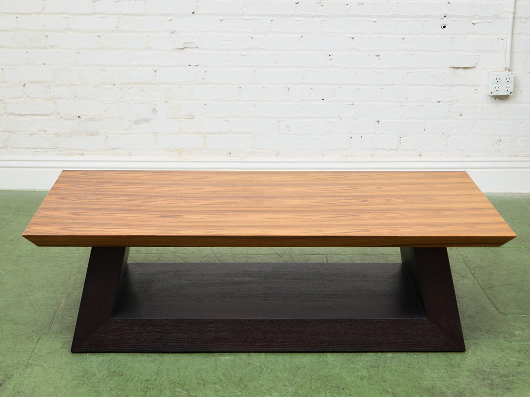 Rectangle Walnut Veneered Coffee Table