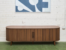 Load image into Gallery viewer, Tambour Door Credenza With Drawers In The Middle
