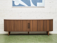 Load image into Gallery viewer, Tambour Door Credenza With Drawers In The Middle
