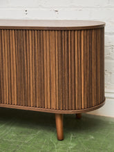 Load image into Gallery viewer, Tambour Door Credenza With Drawers In The Middle
